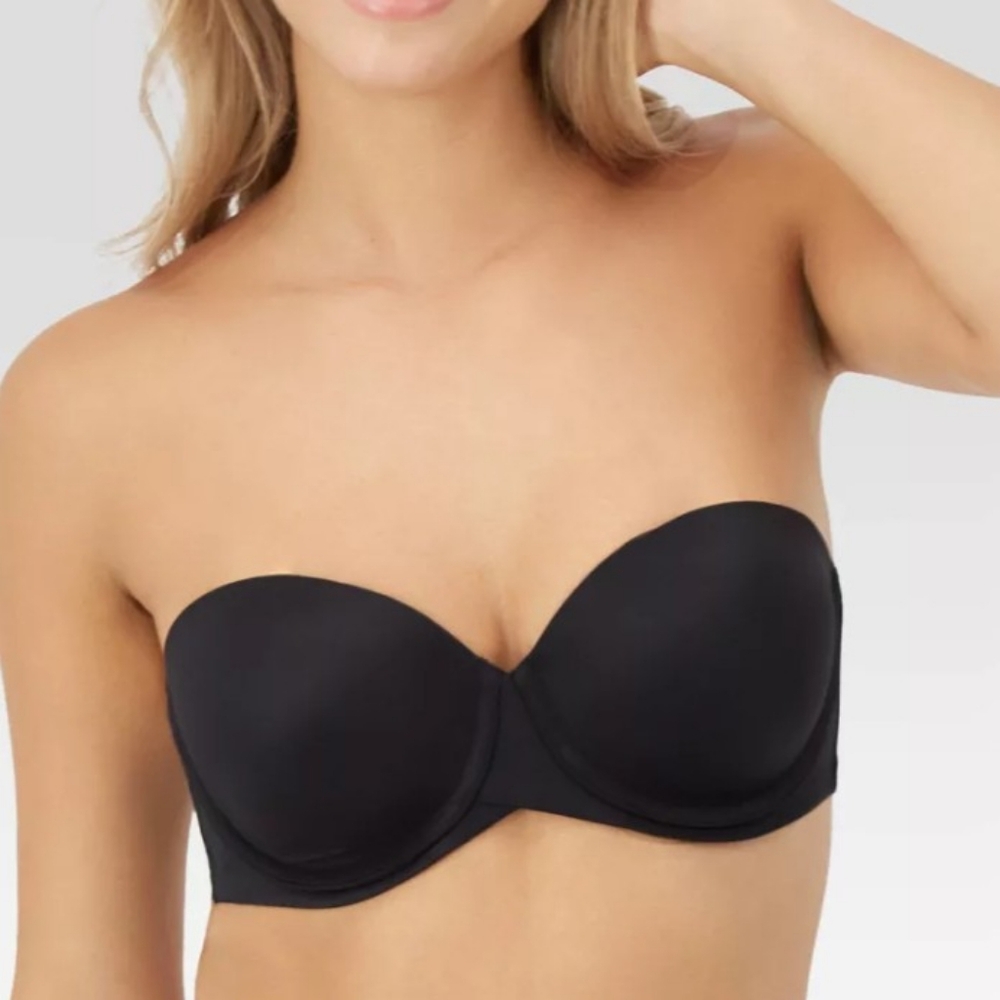 Black Strapless Bra